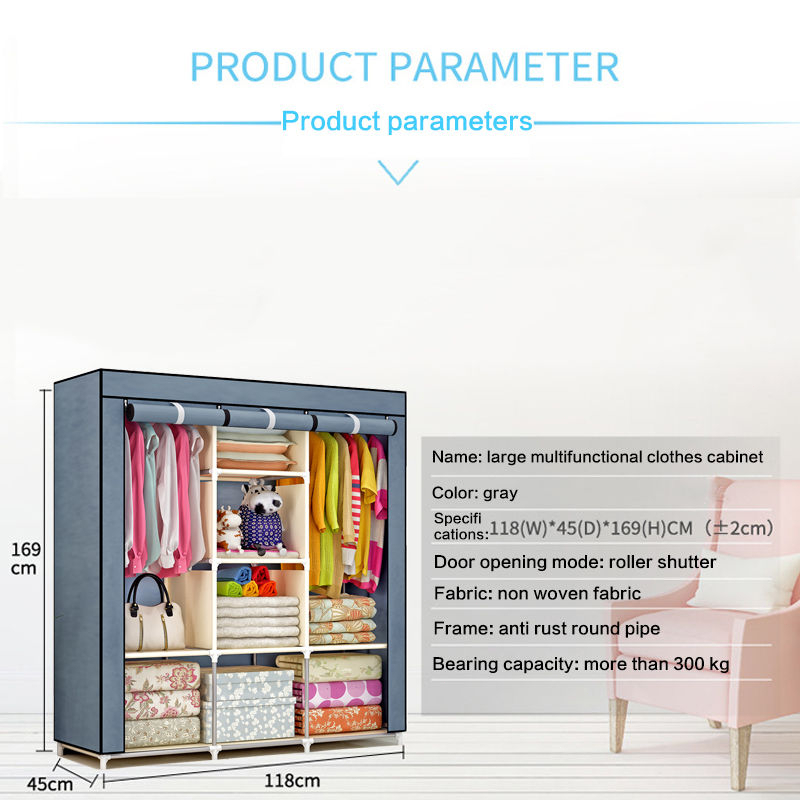 Portátil Multifuncional Guarda Roupa Dobrável Organizador De Roupas Promoção