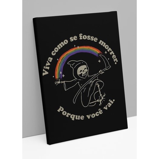 Placa Quadro Decorativo Viva Como Se Fosse Morrer, Porque Você Vai, HUMOR, ENGRAÇADO em Oferta na Shopee