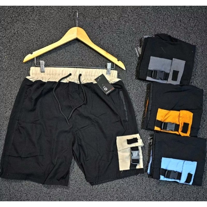 Bermuda Cargo Masculina Elastano  com 3 bolsos laterais em Oferta na Shopee