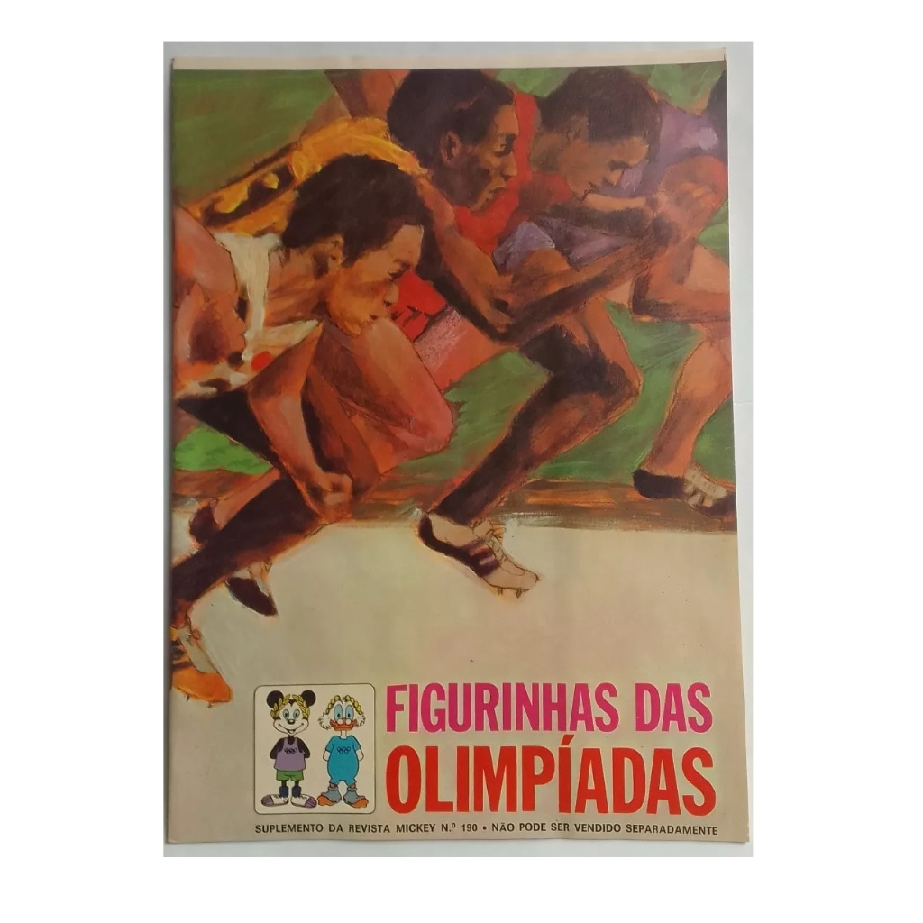 Album Figurinhas Olimpiadas Completo que vinha encartado na Hq Mickey 190 Ed Abril raro