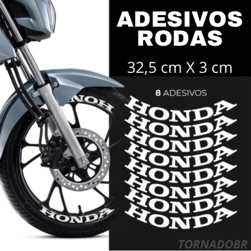 Adesivos Aro Honda Decorativo Pequeno Cg titam fan start 160