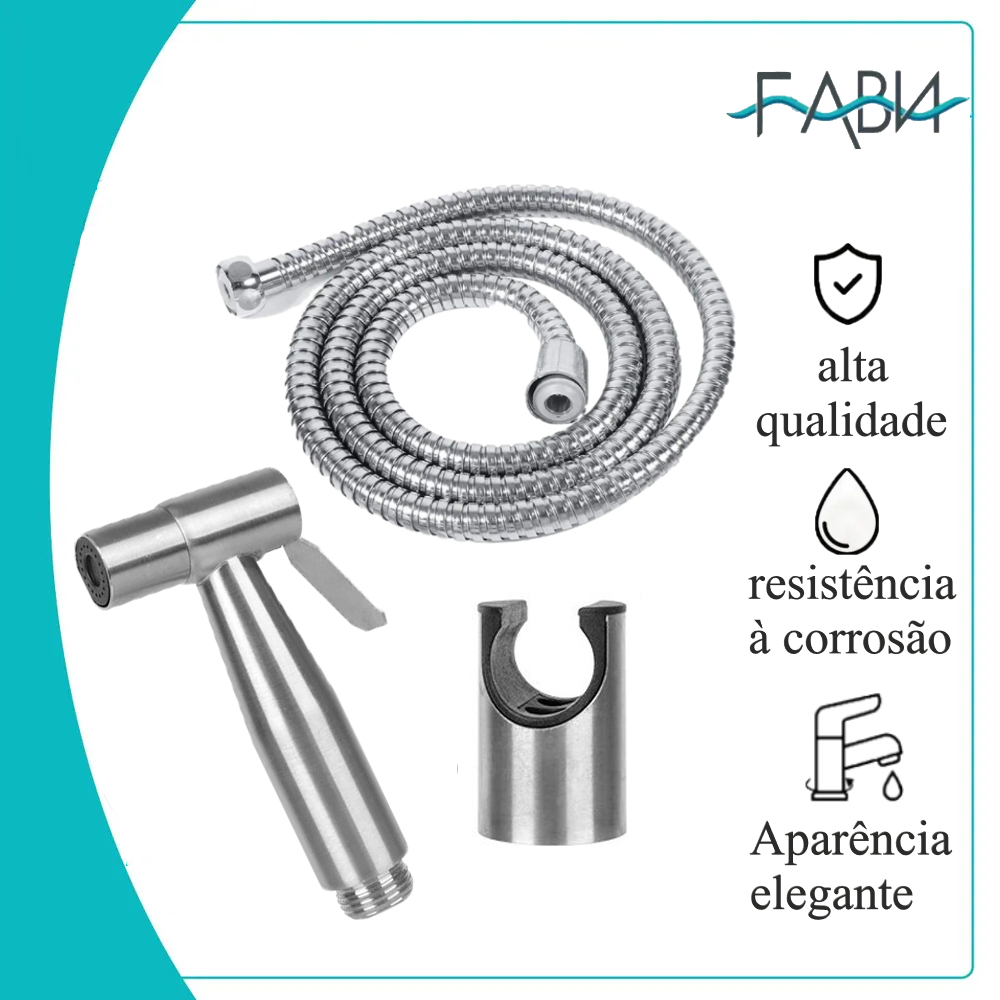 Ducha Higiênica Abs Para Banheiro Acionamento com 1,5 m de tubulações de água FABN