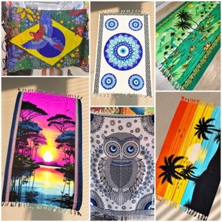 CANGA DE PRAIA/Olho grego/Coruja/ Multicoloridas com variações de estampas escolher em Oferta na Shopee