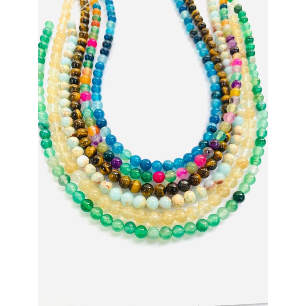 Fio de Pedra Natural 6MM aprox. 60 unidades -