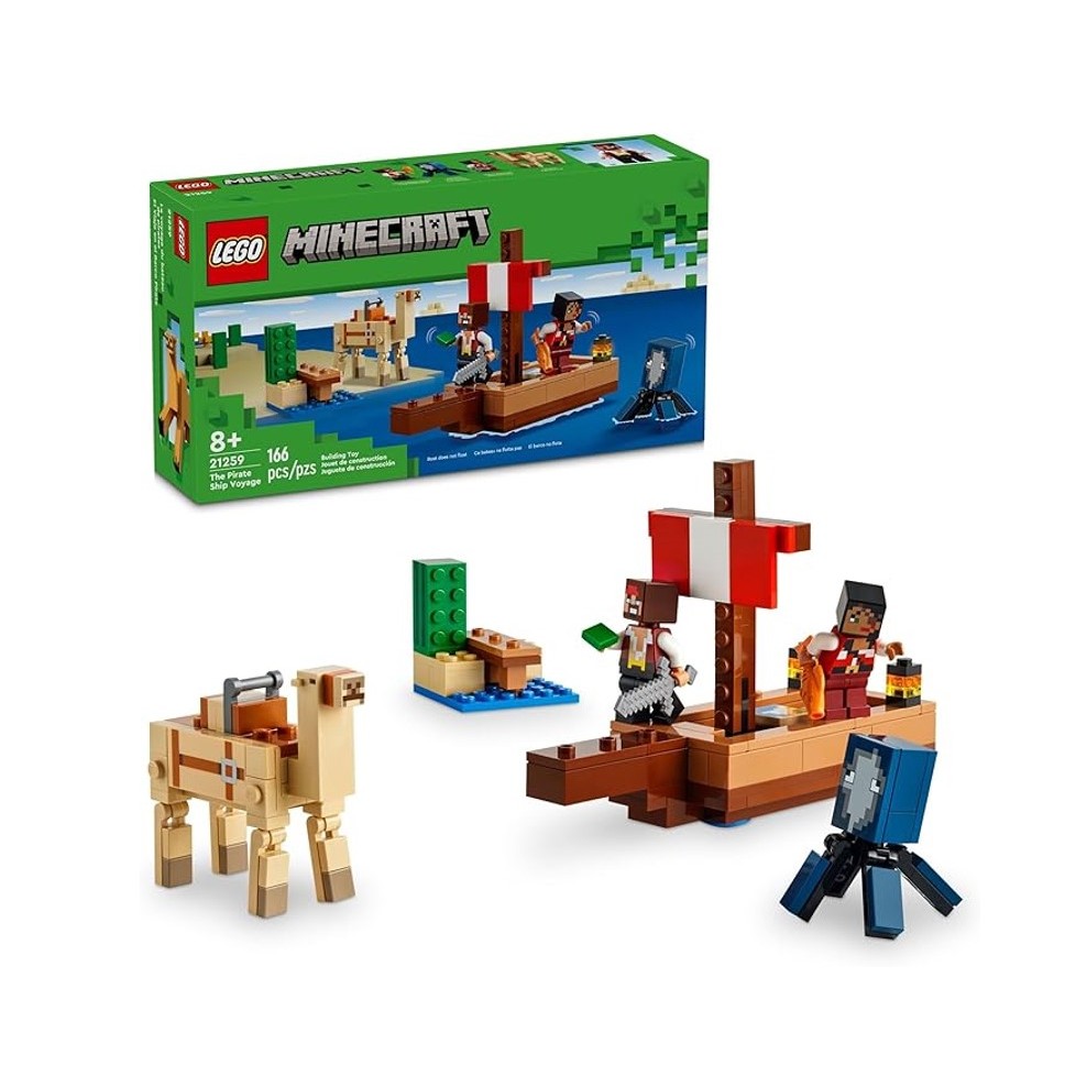 Lego Minecraft A Viagem do Navio Pirata - 21259 em Oferta na Shopee