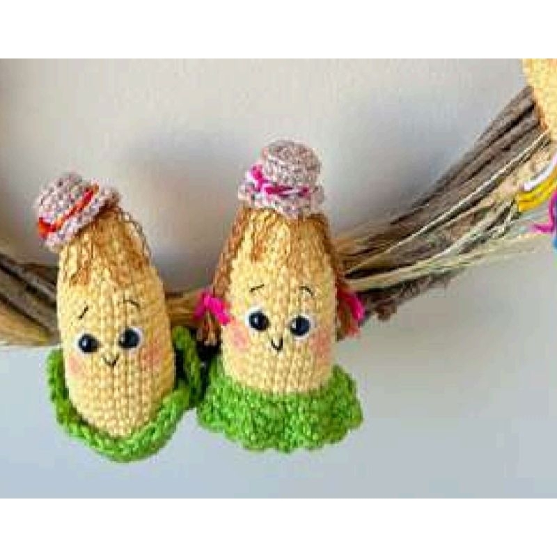 chaveiro amigurumi milho/ chaveirinho milho