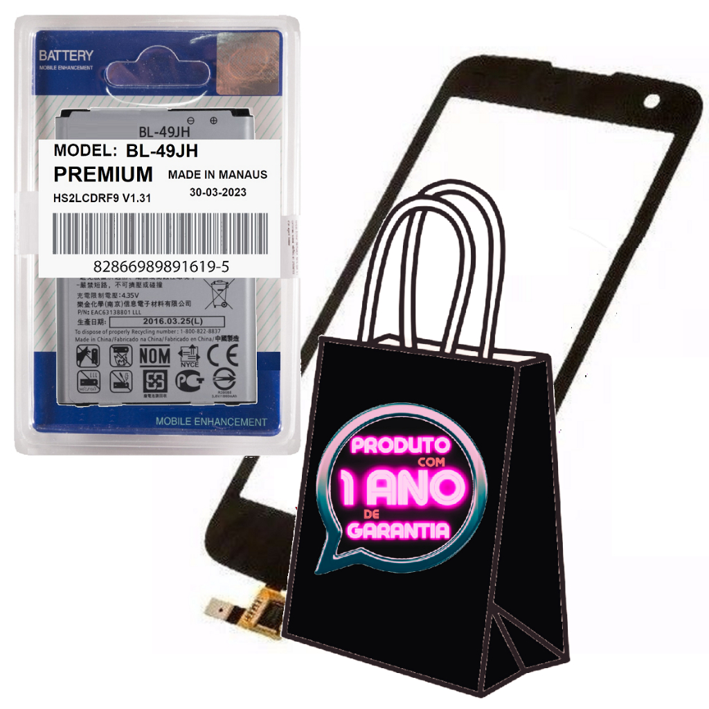 Battria Compatível Com LG K4 K130 LG Bl49jh + Longa Duração + Tela Touch + Envio Hoje!