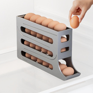 1/2 Peça Porta Ovos Deslizante Organizador Para Geladeira De 4 Camadas Automática Rolantes em Oferta na Shopee