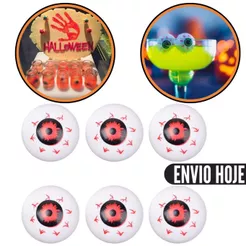 Kit 30,6 Olhos Decoração Enfeite Mesa Halloween Assustador Caveira Olho Halloween