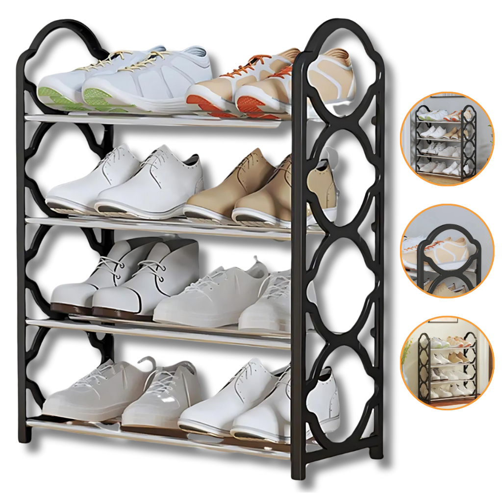 Sapateira 4 andares Grande Organizador de Sapatos Tenis 8 Pares Desmontavel Movel Multiuso Sapatos Livros Brinquedos