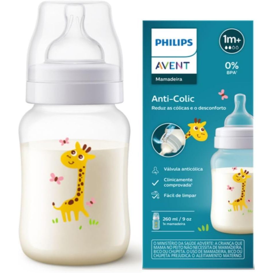 MAMADEIRA AVENT ANTI-CÓLICA  260ml - 0% BPA - Girafa