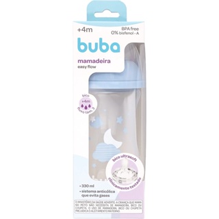 1un MAMADEIRA BUBA 330ML EASY FLOW NUVEM AZUL em Oferta na Shopee