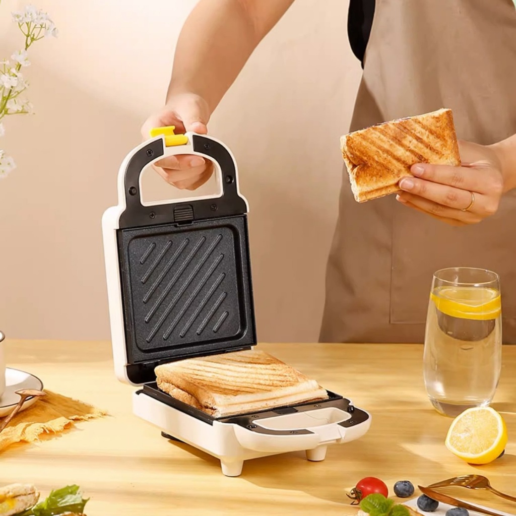 3 em 1 Elétrica Antiaderente Sanduicheira e Waffles/Donuts 650w Grelha Removível Portátil -M9