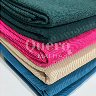 1 KG de Retalho em Ribana Ondulada de Inverno ( Algodão/ Poliéster / Elastano) - 2 metros por kg em Oferta na Shopee