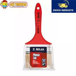 Trincha Média AT315 Pluma Tek Atlas Cerdas Sintéticas Recortes Precisos e Uniformes