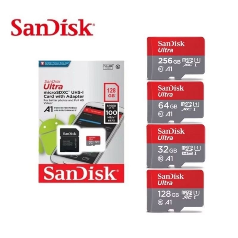 Cartão Memoria Classe 10 Micro Sd 128gb Sandisk P/ Camera Segurança Ip