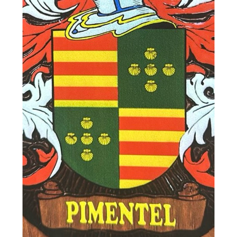 PIMENTEL - COPINHO DE CACHAÇA/TEQUILA PERSONALIZADO COM BRASÃO DE FAMÍLIA
