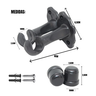 Kit suporte para varão de cortina cores 19mm em Oferta na Shopee