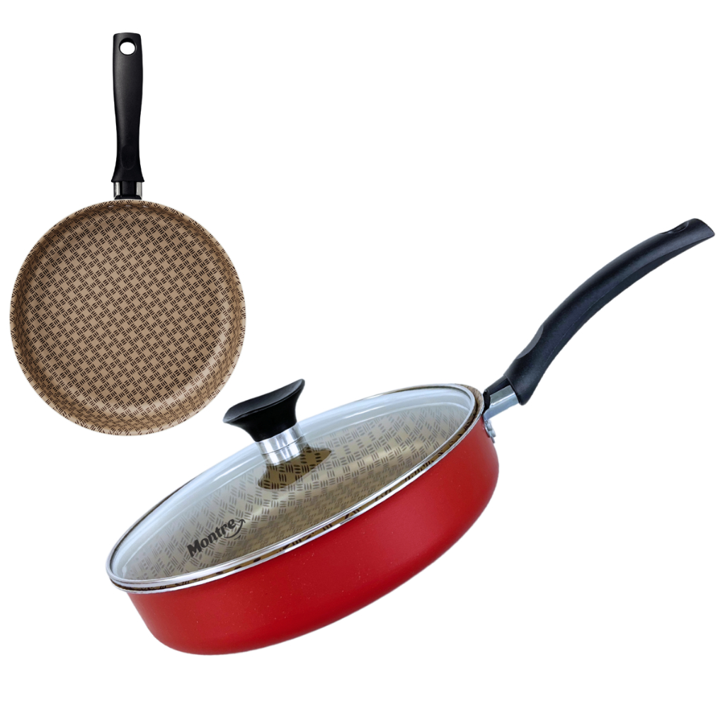 Frigideira Antiaderente Starflon 22cm Tramontina Com Tampa Vidro Montre - Home & Living