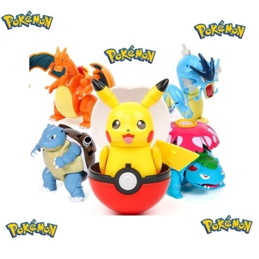 Pokémon na  Pokebola Articulado Montável Brinquedo Pokebola Pokemon + Caixa + Manual