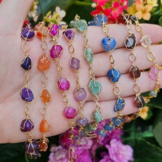 Pulseira de Pedra Natural Dourada - Ágatha Acessórios em Oferta na Shopee