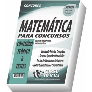 Apostila Matemática para Concursos - Conteúdo Teórico e Testes em Oferta na Shopee
