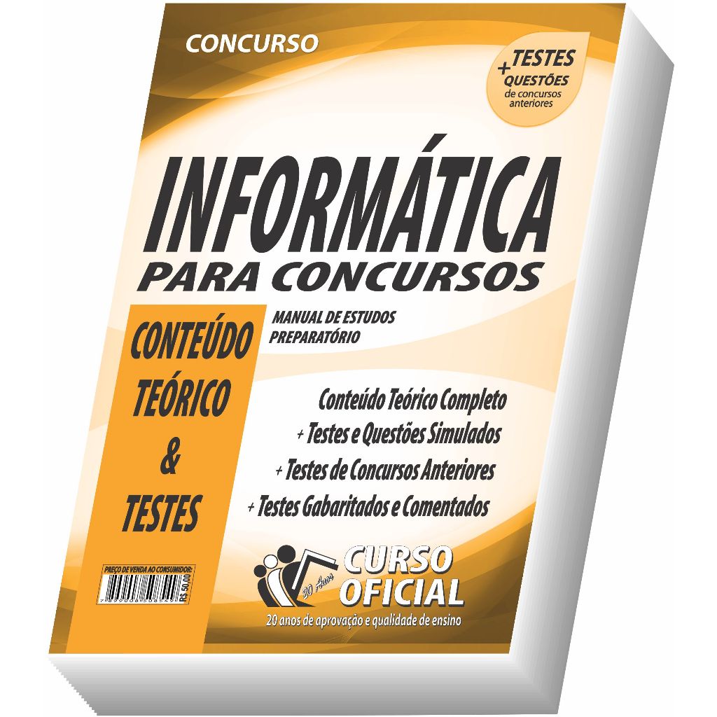 Imagem Apostila Informática para Concursos - Conteúdo Teórico e Testes