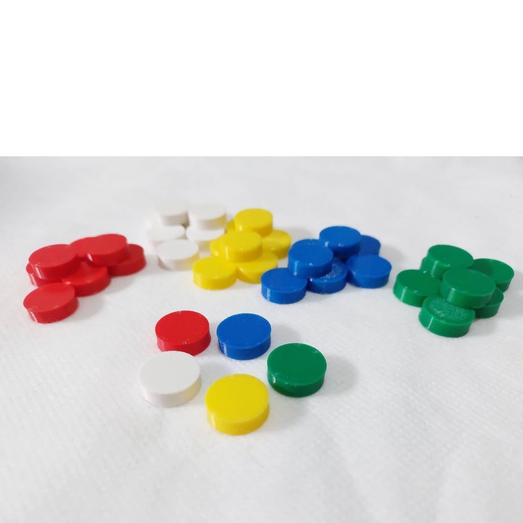 Fichas Cilindros para Board Games e Jogos em Geral