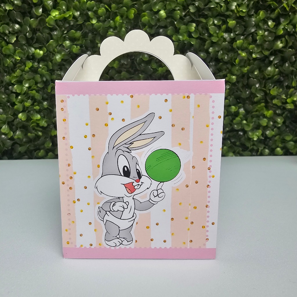 Caixa Lanchinho BABY LOONEY TUNES MENINA ROSA - Personalizados - Festa infantil - Aniversário - Lembrancinha