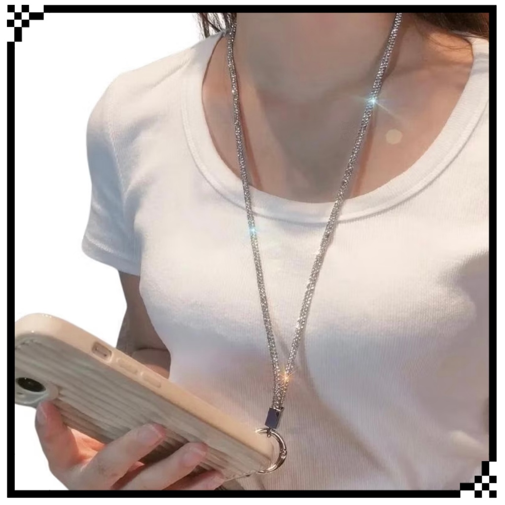 Salva Cordão  Proteção Correias para Celular com Brilho Resistente Contra Roubo