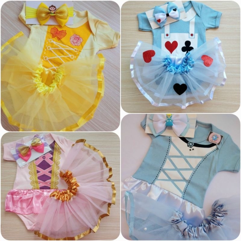 Body bebe  Temáticos + Tule + Laço Mesversário Escolha o Modelo em Oferta na Shopee