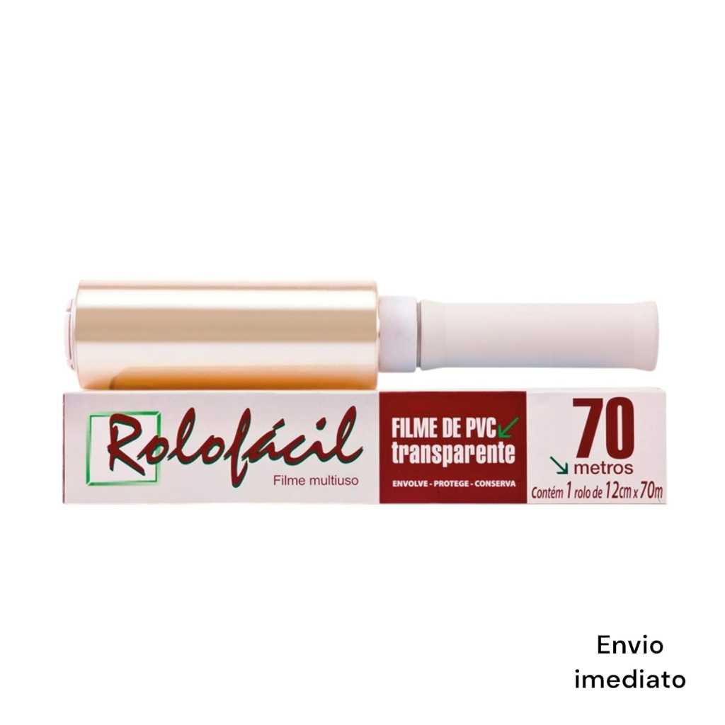 Plástico  Filme Pvc Rolo Fácil 12cm x 70metros -  DISPAFILM. 01 UNIDADE em Oferta na Shopee