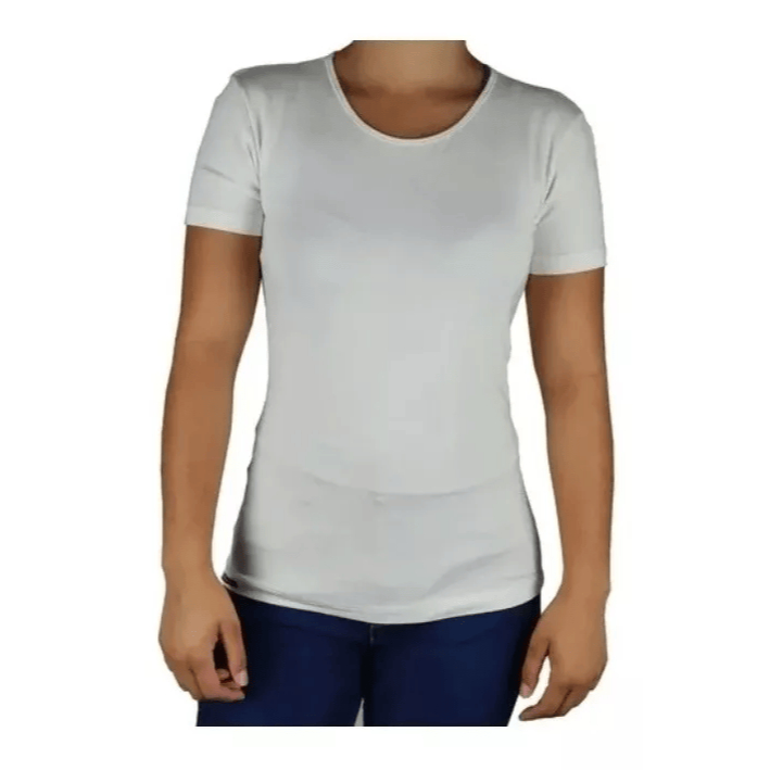 blusinha k2b branca gola redonda gola careca viscose