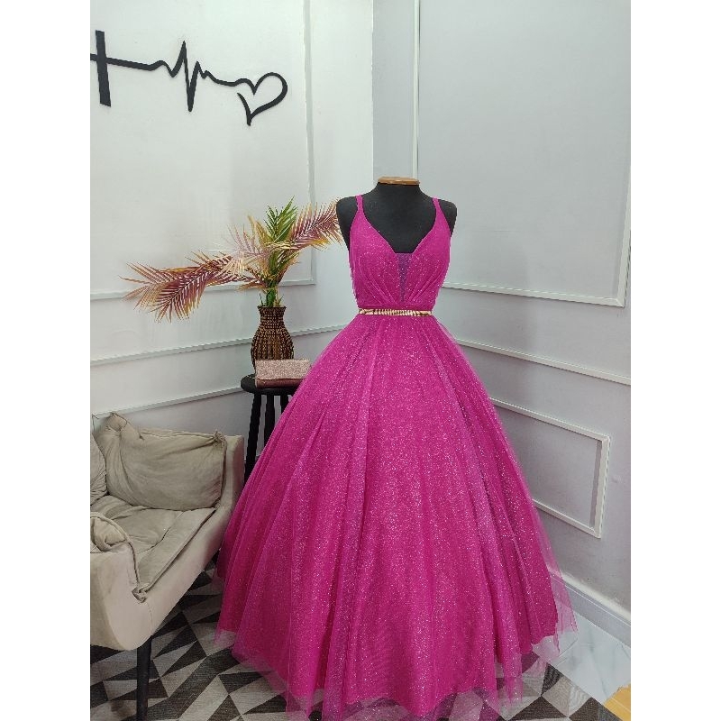 Vestido Debutante 15 Anos Longo Rosa na Black Friday 2025 | BuscaProdutos
