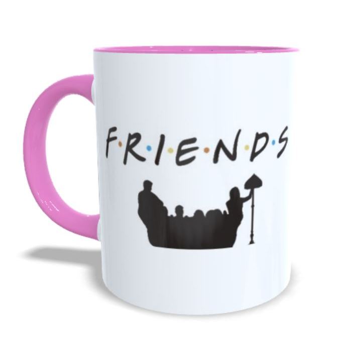 Caneca Xicara Ceramica Serie Friends Sofa Caneca Rosa Super Linda