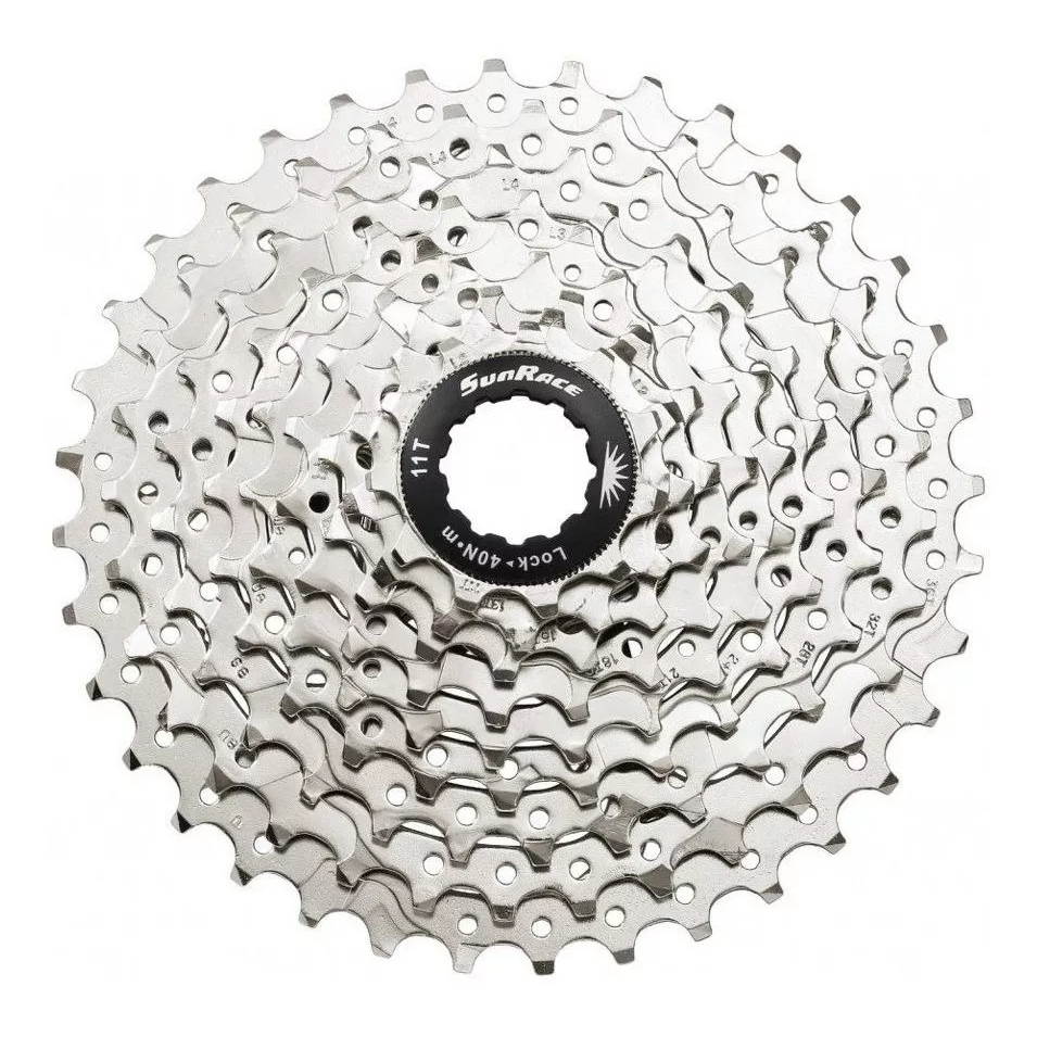 Cassete Sunrace M980 9v 11x40 Dentes Catraca Pinhao Cromado Mtb