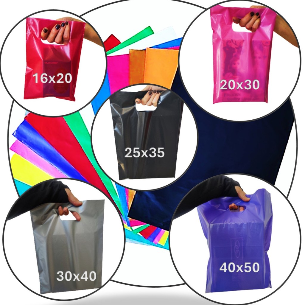 1Kg de sacolas  boca de palhaço vazada reta , TEMOS AS MEDIDAS 16x20 , 20X30 , 25X35 , 30X40 e 40X50 em Oferta na Shopee