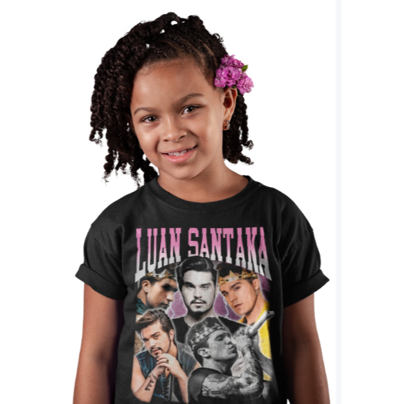 Camisa Infantil Luan Santana Camiseta Em Algodao em Oferta na Shopee