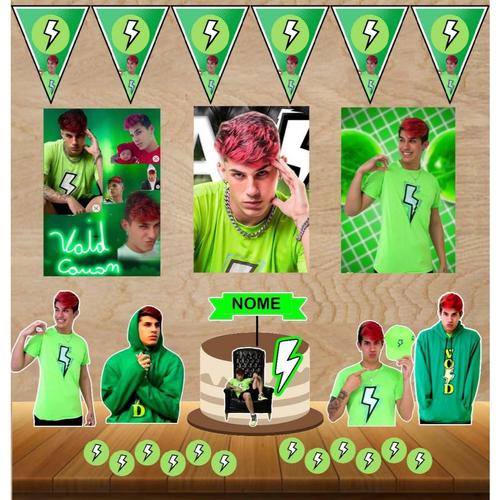 Kit Decoração Festa em Casa: Void Cauan - Raio- Grupo dos Rosa- Decoração Void em Oferta na Shopee