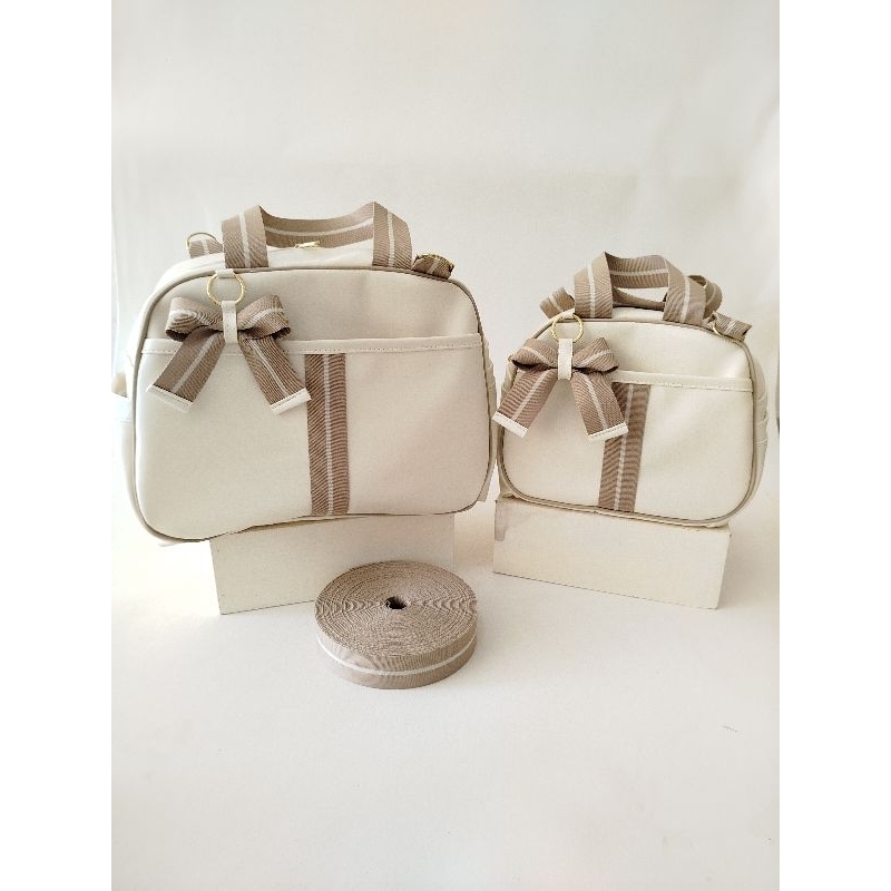 kits bolsas luxo 2 peças com laços