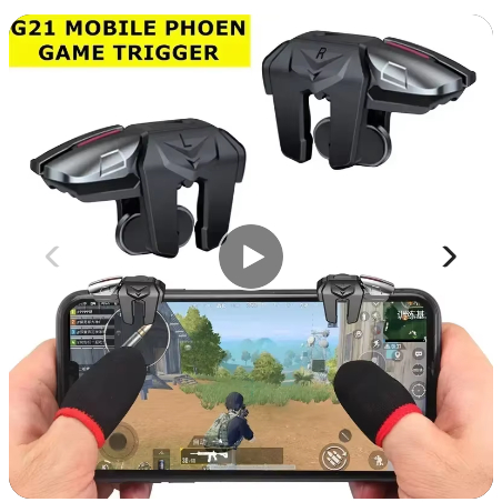 Gatilhos Trigger para celular jogar Gamepad, controlador do smartfone, atirador do jogo, plástico, Botão de Tiro, L1/2 e R1/2, Joystick , 1 par