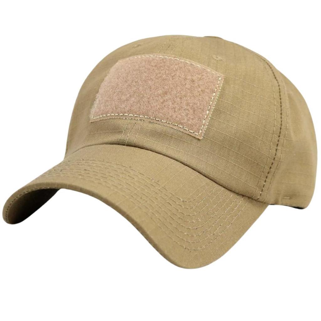 Boné Tático Bege Cáqui Coyote Militar Exército FAB FEB Camping Escoteiro Rip Stop Bombeiro Civil