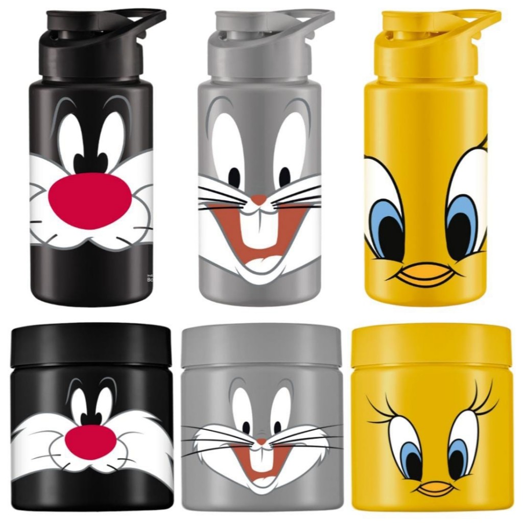 Squeeze Pote Looney Tunes Piu-Piu Frajola Pernalonga Lancheira Academia em Oferta na Shopee