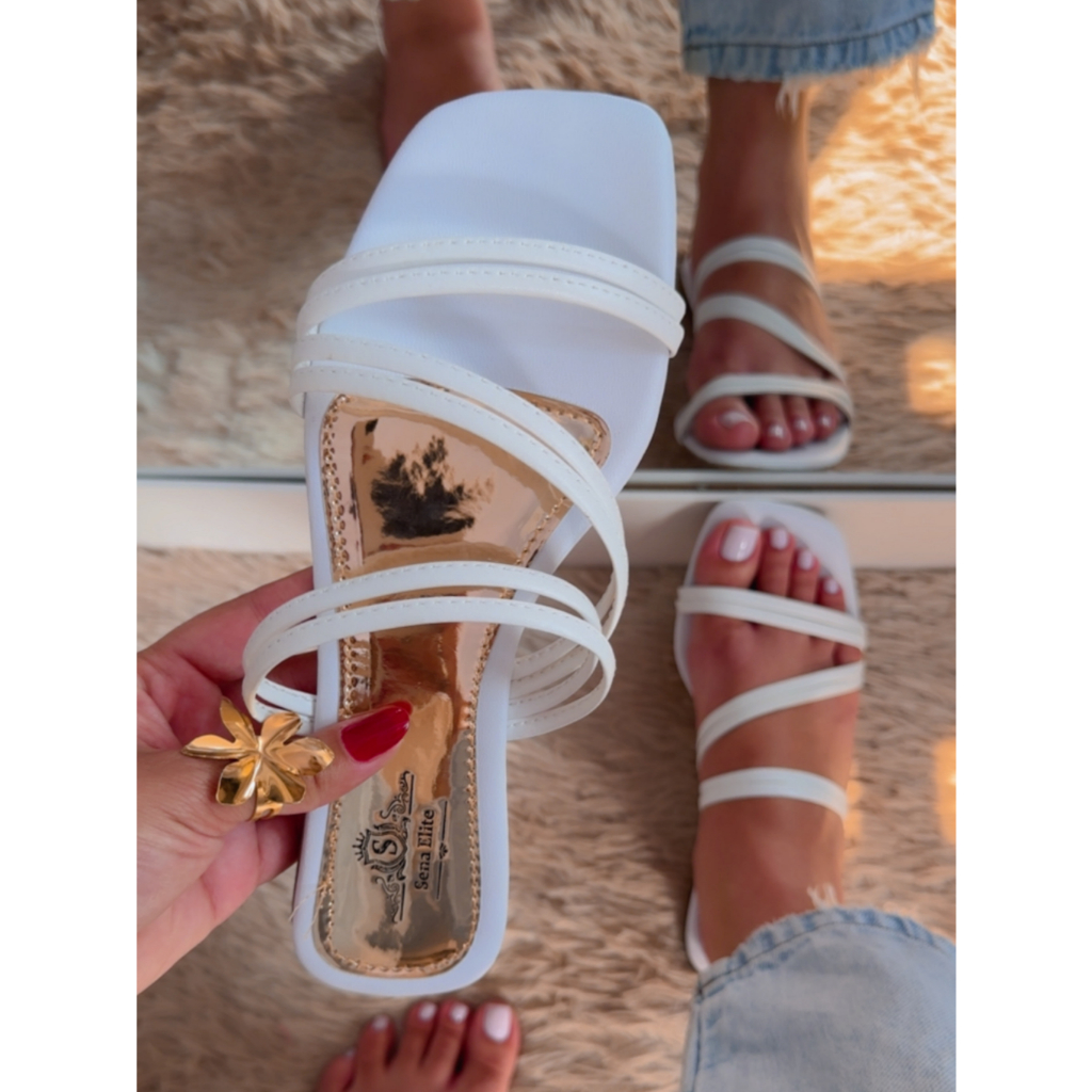 Sandalia Rasteirinha Bico Quadrado Em Zig-Zag Tiras De Cordinha zig-zag em Oferta na Shopee