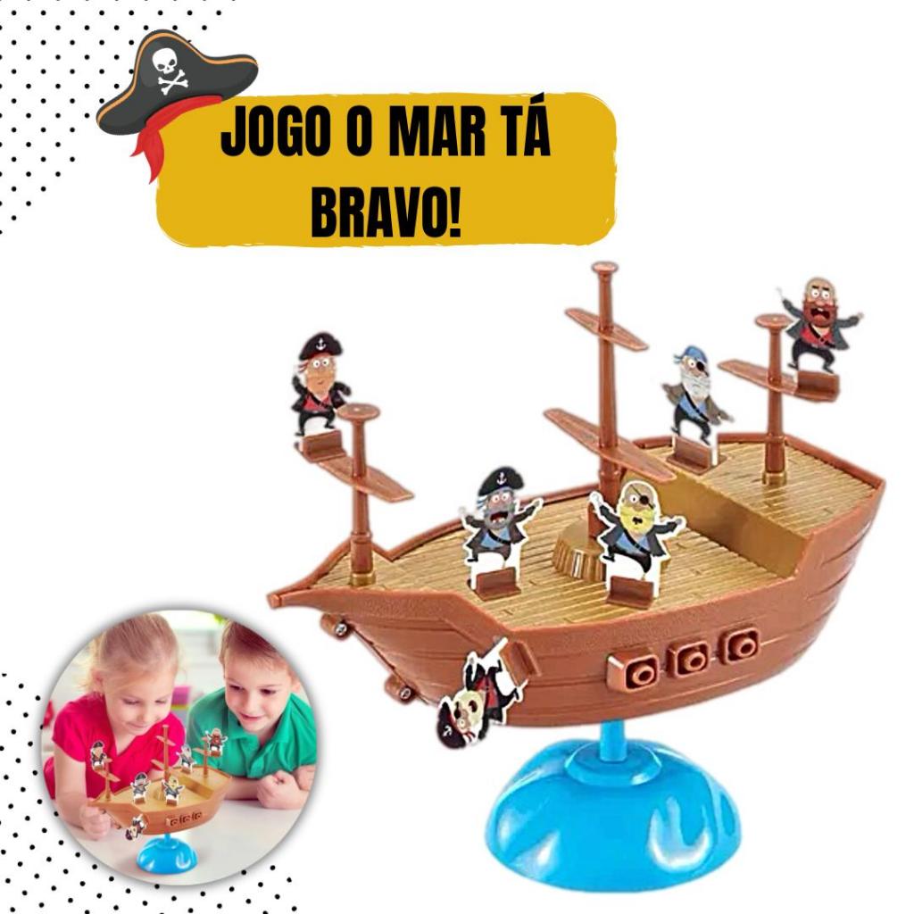 Jogo Equilibrio Estrátegia O Mar Ta Bravo Infantil Educativo Pirata em Oferta na Shopee