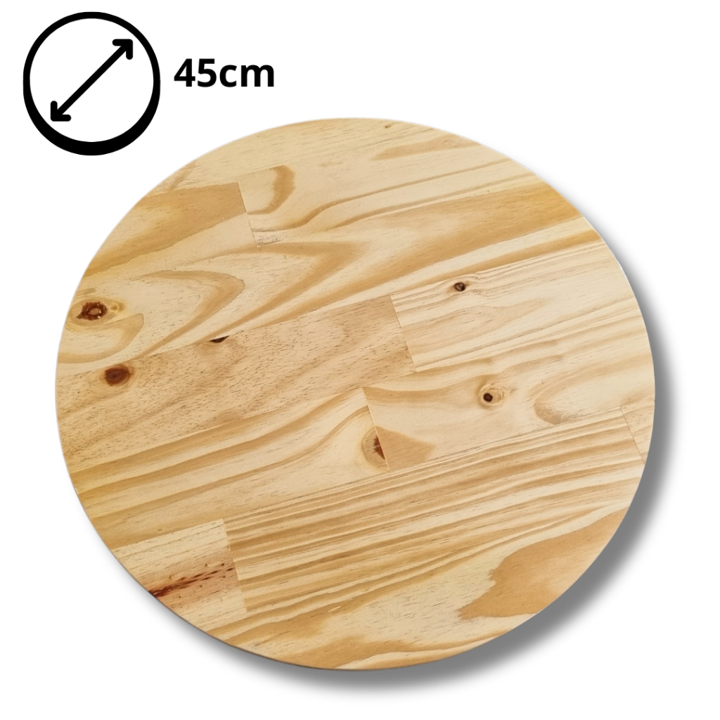 Tampo De Mesinha Lateral 45cm Diâmetro Madeira Pinus em Oferta na Shopee