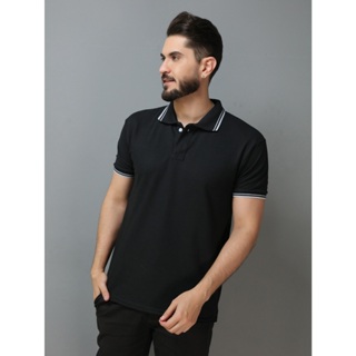 Camisa Gola Polo Masculina GOLA LISTA(P M G GG G1 G2 G3) Camiseta de Algodão  piquet Roupas casuais de escritório em Oferta na Shopee