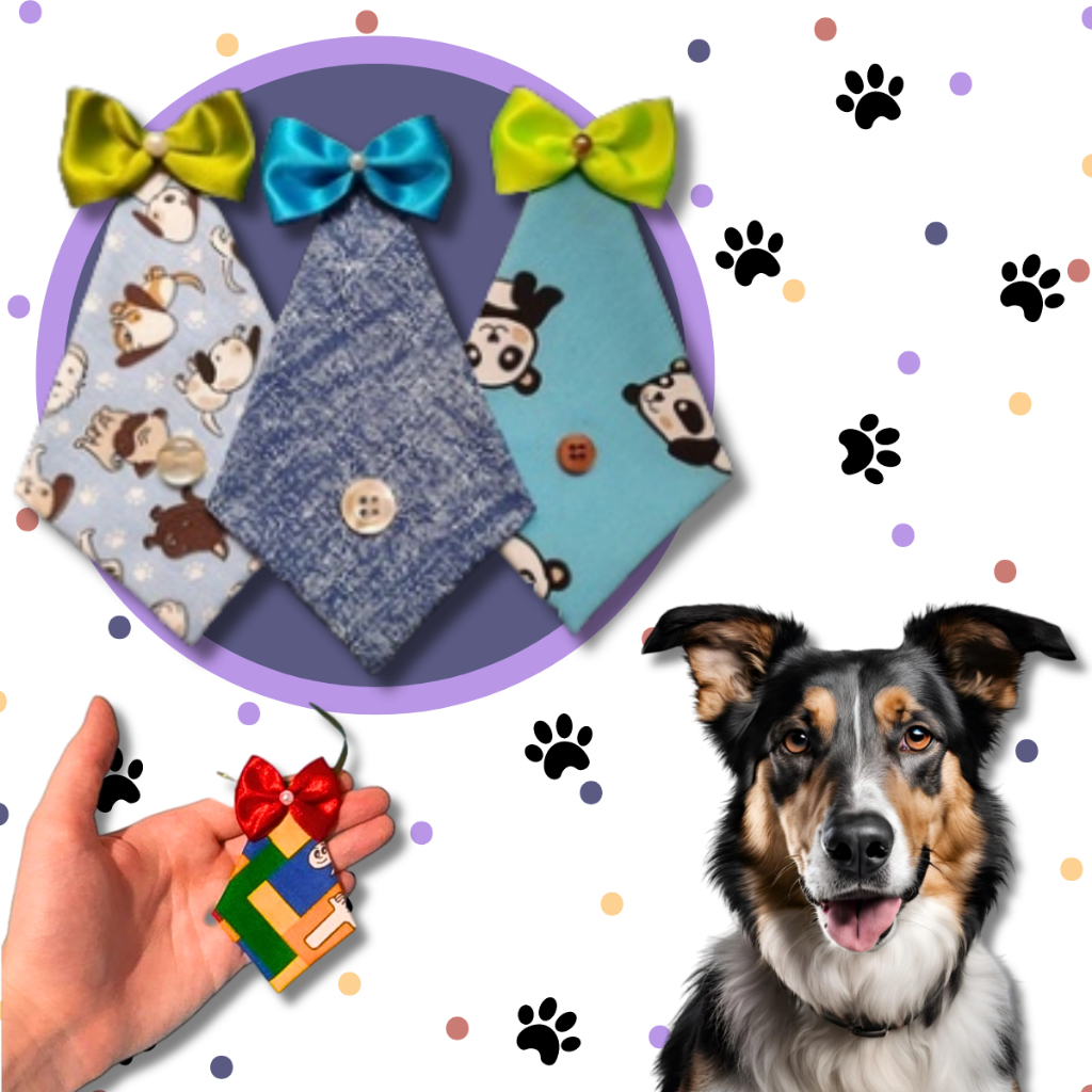 Gravatas Pet, Macho, Cachorro, Cães, Banho e Tosa, Pet Shop, Tamanho G, Kit, 15 Unidades.