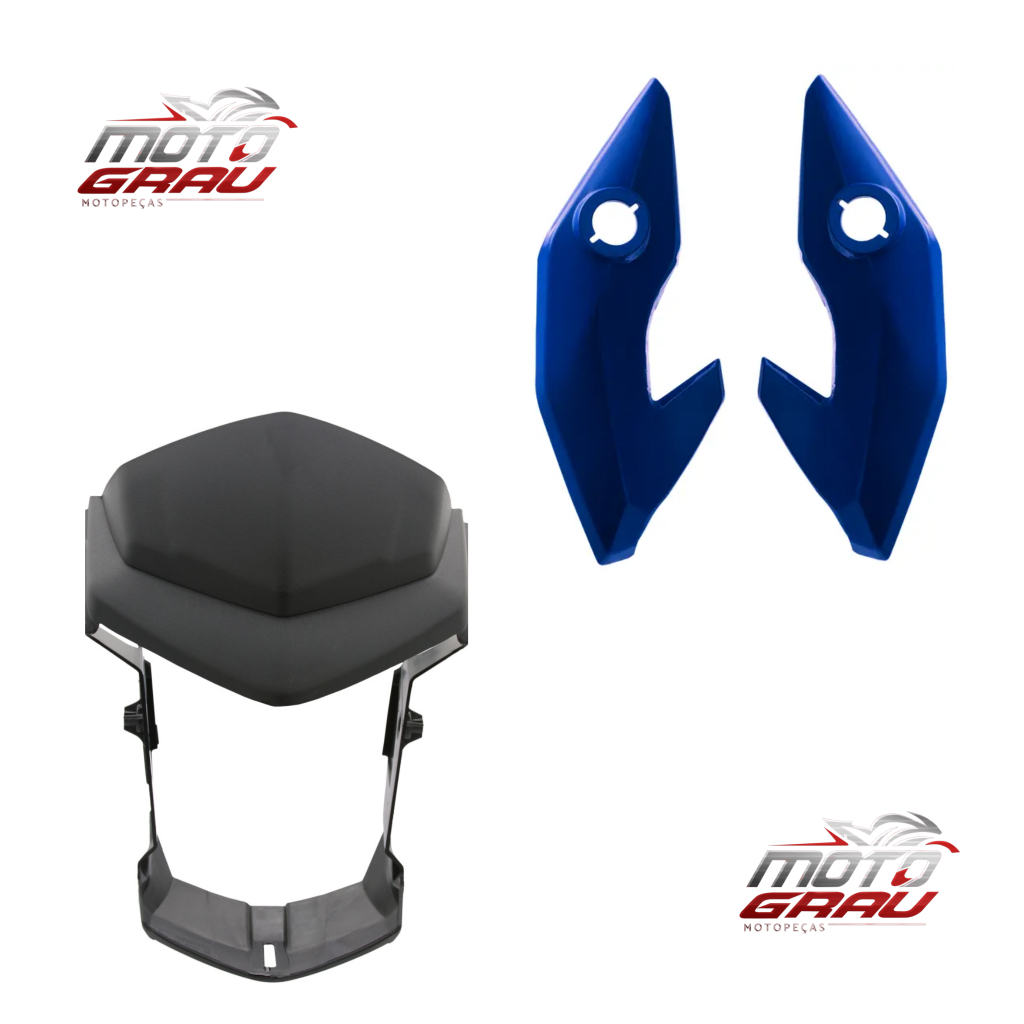 Carenagem + Bananinha Azul - Cg 150 Fan 125/150/160 Start 2014 A 2021 Titan (2014 e 2015)