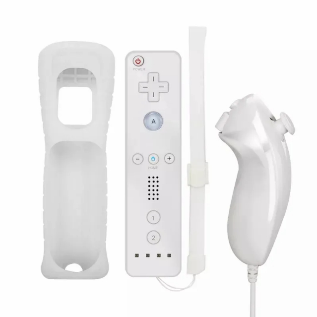 Controle Wii Remote Plus Branco + Nunchuk Funcional No Wii U - Novo
